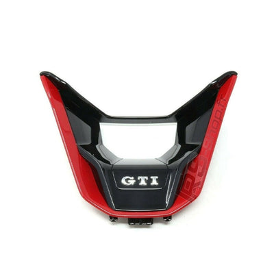 Insert Logo Volant VW Golf 8 GTI R Noir Bleu - vue de face - Becquet Voiture
