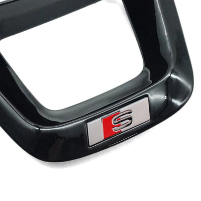 Insert Volant Audi B9.5 Bas Noir Chrome RS - vue de profil - Becquet Voiture