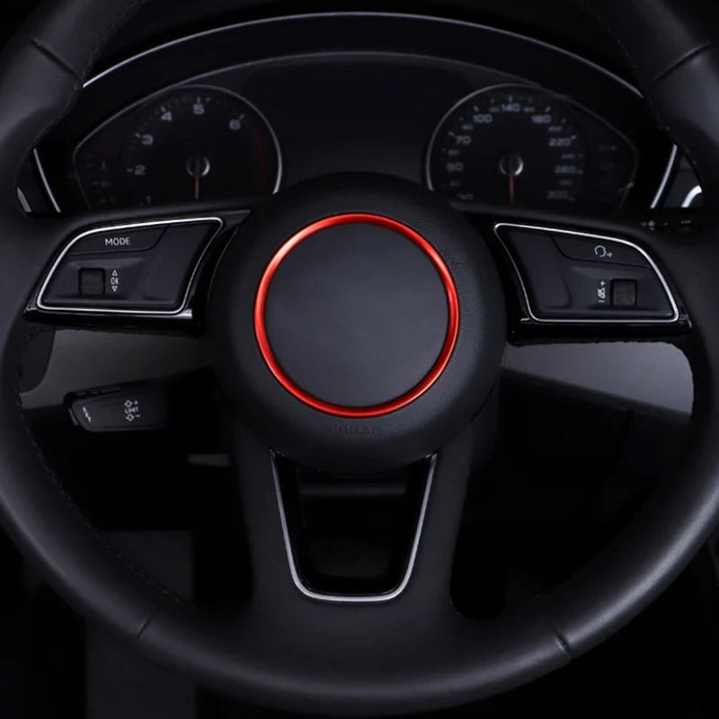 Insert Volant Audi Rond Airbag 76mm 92mm - vue arrière - Becquet Voiture