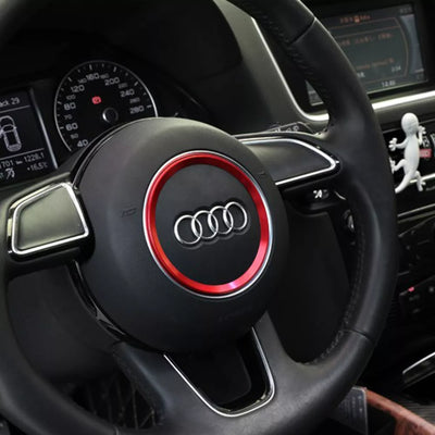 Insert Volant Audi Rond Airbag 76mm 92mm - vue de profil - Becquet Voiture