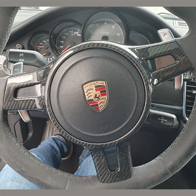 Insert Volant Carbone Porsche 911 991 - vue de profil - Becquet Voiture