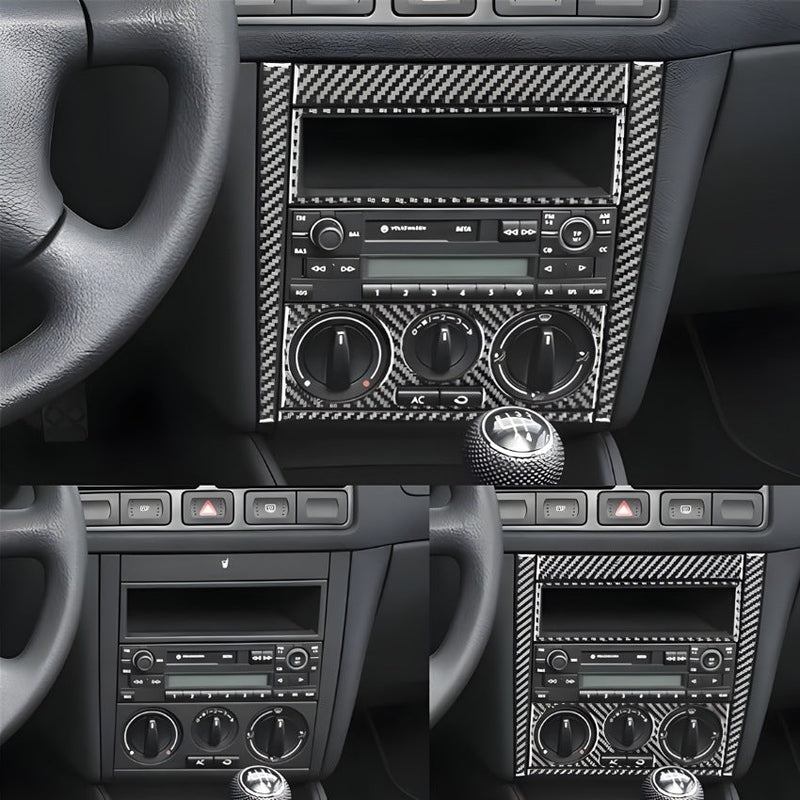 Carbon Fiber Inserts Imitation VW Golf 4 2mm - rear view - Becquet Voiture
