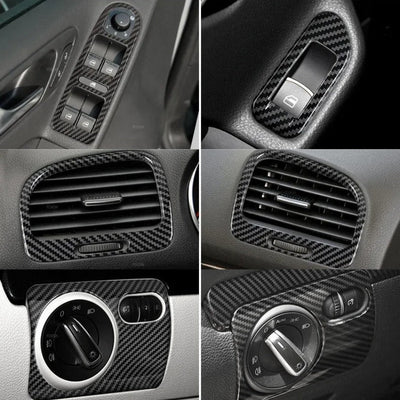 Inserts Carbone Imitation VW Golf 6 2mm - vue arrière - Becquet Voiture