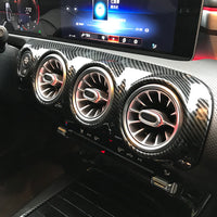 Carbon fiber inserts Mercedes A-Class W177 CLA C118 - top view 2 - Becquet Voiture