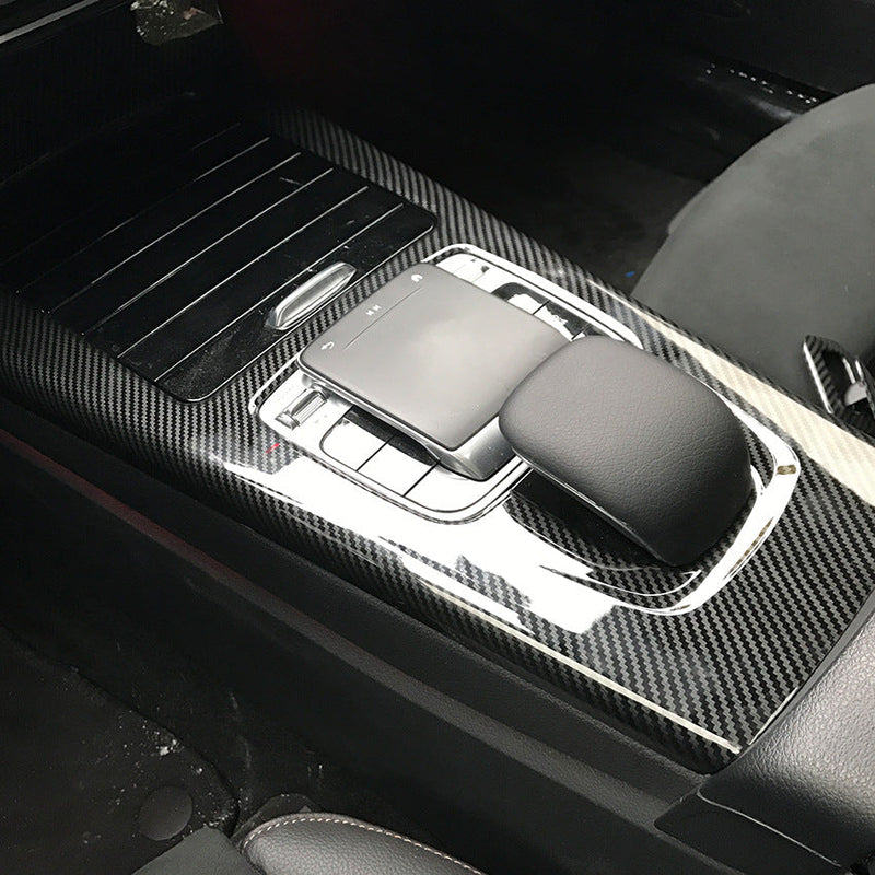 Carbon fiber inserts Mercedes A-Class W177 CLA C118 - front view - Becquet Voiture