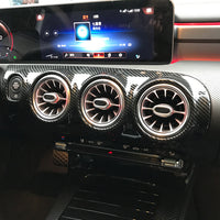 Carbon fiber inserts Mercedes A-Class W177 CLA C118 - close-up view 2 - Becquet Voiture