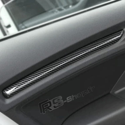 Inserts Carbone Portes Tableau Bord Audi A3 S3 RS3 8V - installé sur véhicule - Becquet Voiture