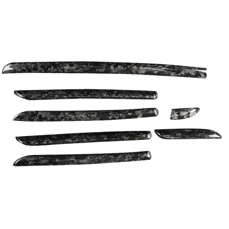 Inserts Carbone Portes Tableau Bord Audi A3 S3 RS3 8V - vue rapprochée - Becquet Voiture