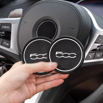 Inserts de Porte-Gobelet Fiat 500 500C 500X 500L (Kit 2 Pièces) - vue arrière - Becquet Voiture