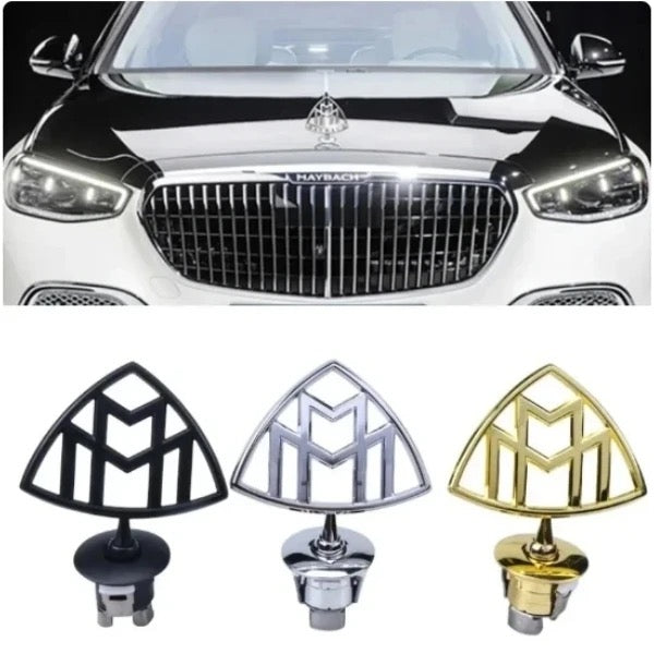 Insigne Mercedes Maybach emblème logo capot avant - vue de face - Becquet Voiture