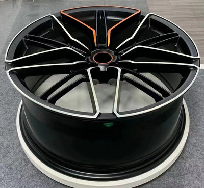 Jantes Forgées Sur Mesure 16-23 Pouces Audi BMW Mercedes Tesla - vue de trois-quarts - Becquet Voiture