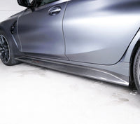 Jupes Latérales 3D Fibre Carbone BMW M3 G80 G82 - installé sur véhicule - Becquet Voiture