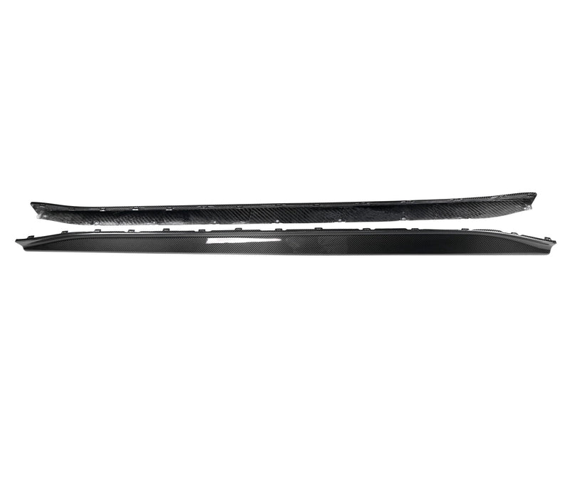 Jupes Latérales 3D Fibre Carbone BMW M3 G80 G82 - vue arrière - Becquet Voiture