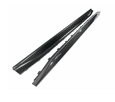 Jupes Latérales 3D Fibre Carbone BMW M3 G80 G82 - vue de face - Becquet Voiture
