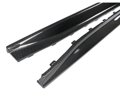 Jupes Latérales 3D Fibre Carbone BMW M3 G80 G82 - vue de profil - Becquet Voiture