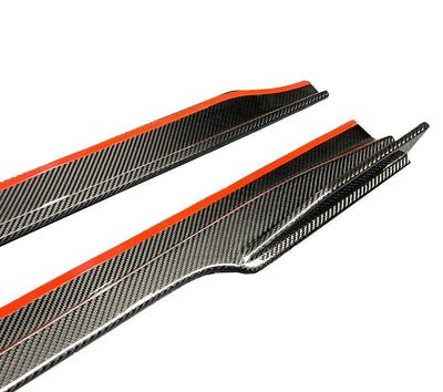 Jupes Latérales Fibre Carbone BMW G87 M2 - vue de trois-quarts - Becquet Voiture