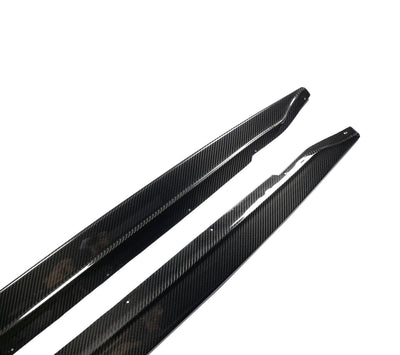 Jupes Latérales Fibre Carbone BMW M3 G80 G82 - vue arrière - Becquet Voiture