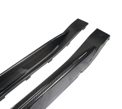 Jupes Latérales OEM+ Fibre Carbone BMW M3 G80 G82 - vue arrière - Becquet Voiture
