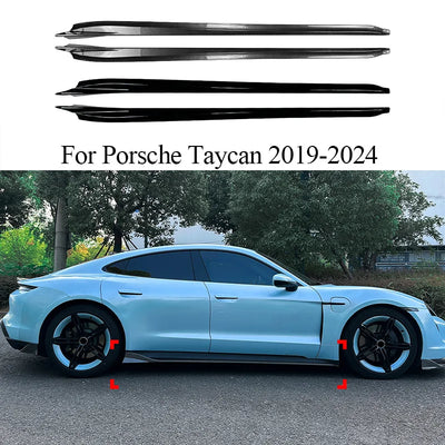 Jupes Latérales Porsche Taycan Turbo S 4S 2019-2024 - vue de face - Becquet Voiture