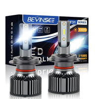 Kit 2 Ampoules LED 9008 H13 Hi Lo 6000K 12V - vue de face - Becquet Voiture