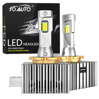 2er-Set D3R-LED-Lampen 6500 K 130 W 90.000 lm - Vorderansicht - Becquet Voiture