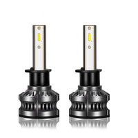 Kit 2 Ampoules LED H1 F2 60W 4300K 10000LM - vue de face - Becquet Voiture