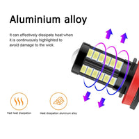Kit 2 Ampoules LED H13W 6000K 8W 1500LM Blanc - vue de profil - Becquet Voiture