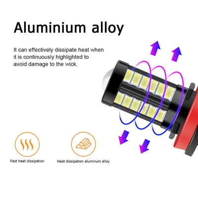 Kit 2 Ampoules LED H13W 6000K 8W 1500LM Blanc - vue de profil - Becquet Voiture