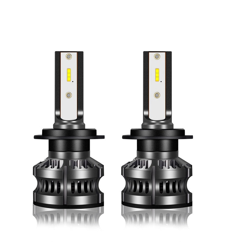 Kit 2 Ampoules LED H7 F2 60W 4300K 10000LM - vue de face - Becquet Voiture