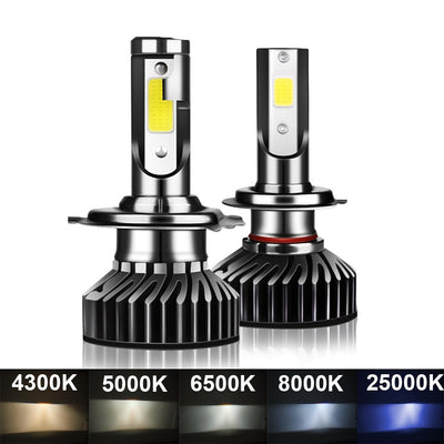 Kit 2 Ampoules LED H7 F2 Plus 80W 25000K - vue de profil - Becquet Voiture