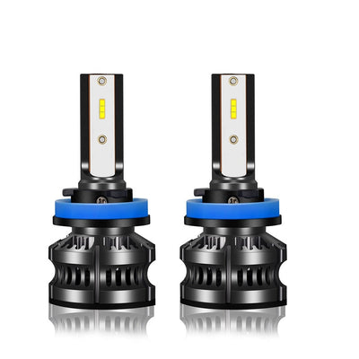 Kit 2 Ampoules LED H9 F2 60W 6500K 10000LM - vue de face - Becquet Voiture
