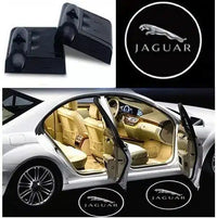 Kit 2 Projecteurs LED Porte Jaguar sans Fil Logo 3xAAA - vue de face - Becquet Voiture