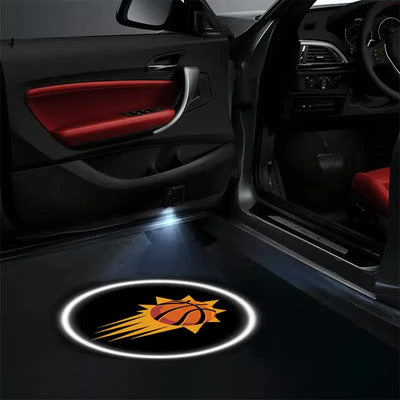 Kit 2x Projecteurs LED Logo Phoenix Suns Pour Portes Voiture - détail du montage - Becquet Voiture