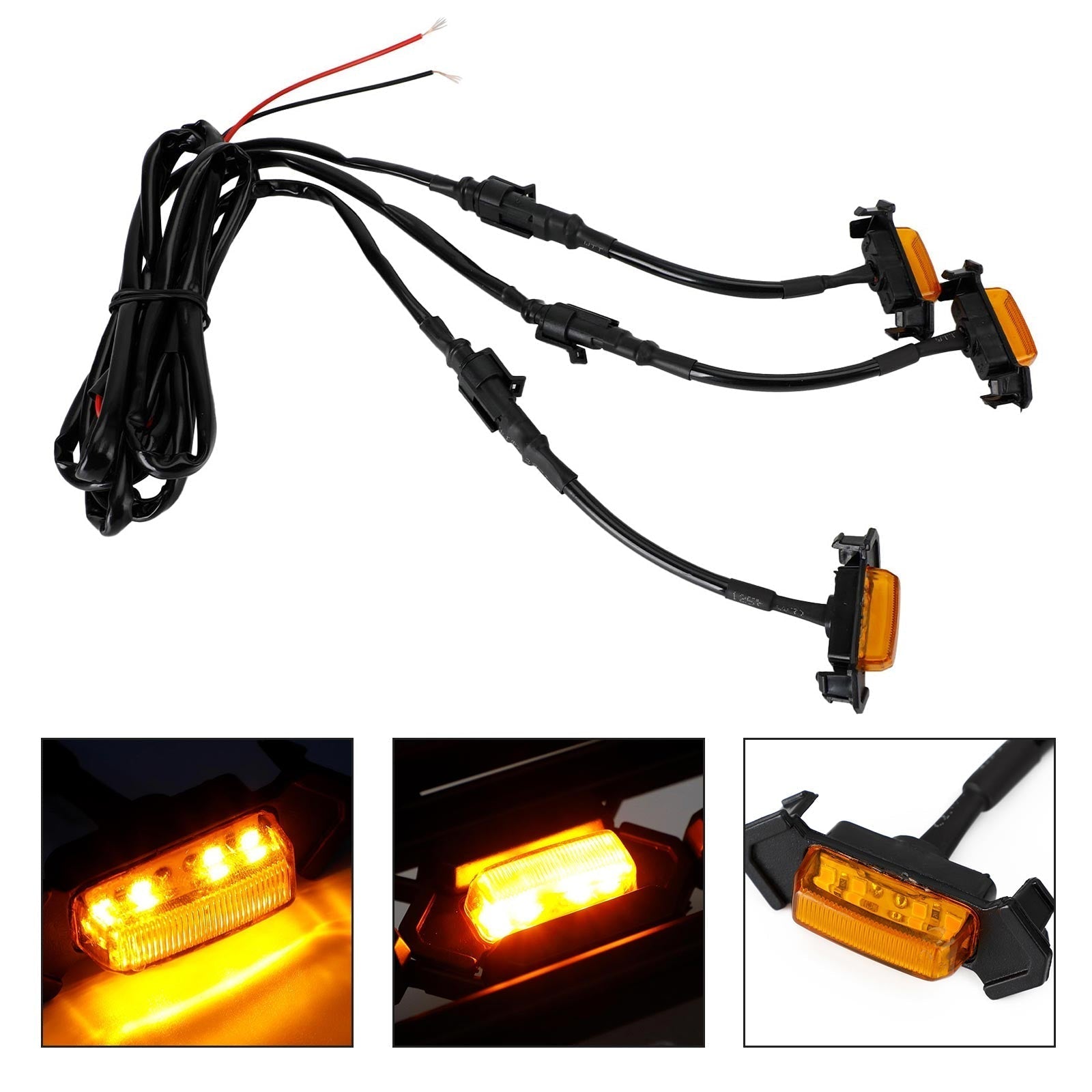 Kit 3 LED Ambre Calandre Toyota Tacoma TRD PRO 2001-2023 - vue de face - Becquet Voiture
