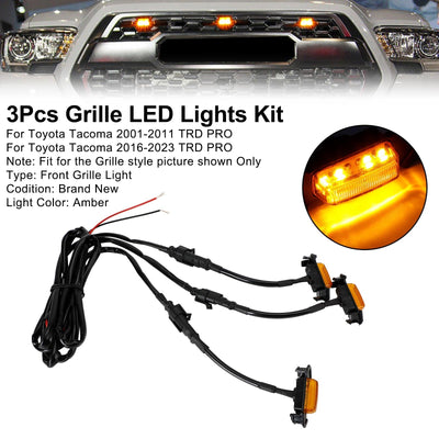 Kit 3 LED Ambre Calandre Toyota Tacoma TRD PRO 2001-2023 - vue de profil - Becquet Voiture
