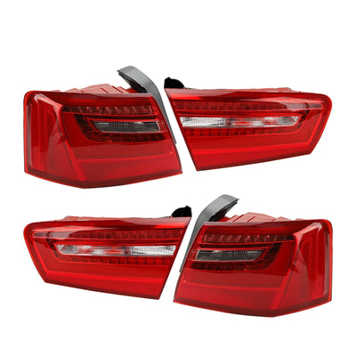 Kit 4 Feux Arrière LED Audi A6 C7 Berline 2012-2015 - vue arrière - Becquet Voiture