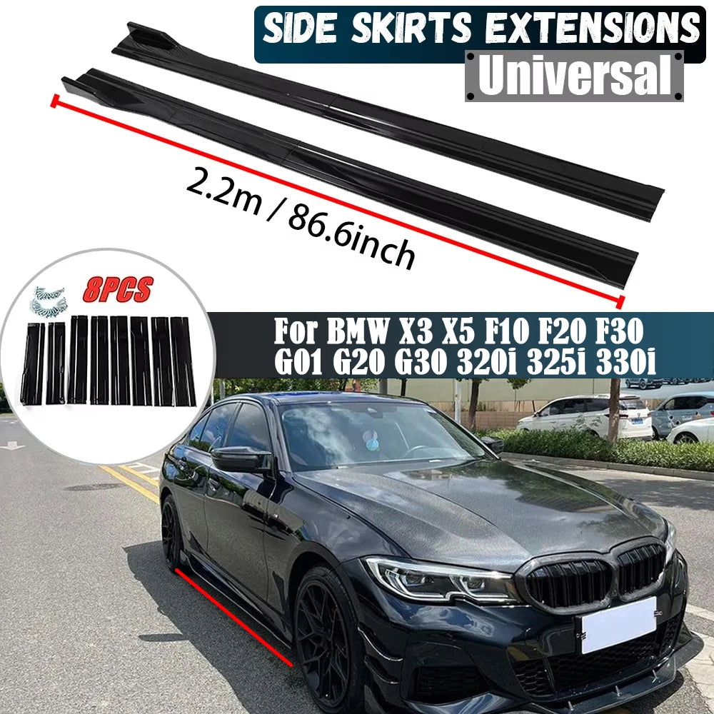 Kit Bas de Caisse Universel BMW X3 X5 F10 F30 G20 G30 - vue de face - Becquet Voiture