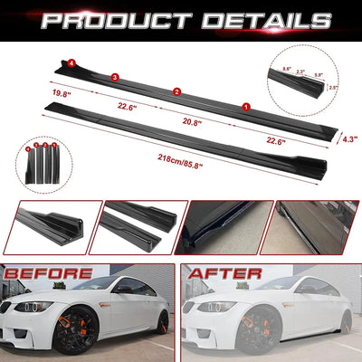 Kit Bas de Caisse Universel BMW X3 X5 F10 F30 G20 G30 - vue de trois-quarts - Becquet Voiture