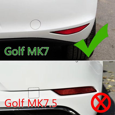 Kit Canard Pare-Choc Arrière Golf 7 GTI R - vue de dessus - Becquet Voiture