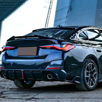 Kit Carrosserie Arrière Noir Brillant BMW Série 4 G26 - vue de profil - Becquet Voiture