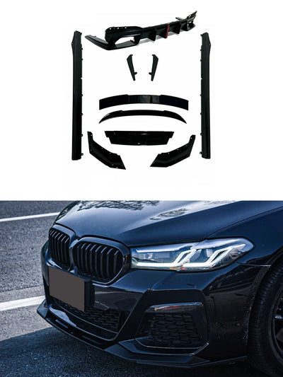 Kit Carrosserie BMW Série 5 G30 Noir Brillant LED - vue rapprochée - Becquet Voiture