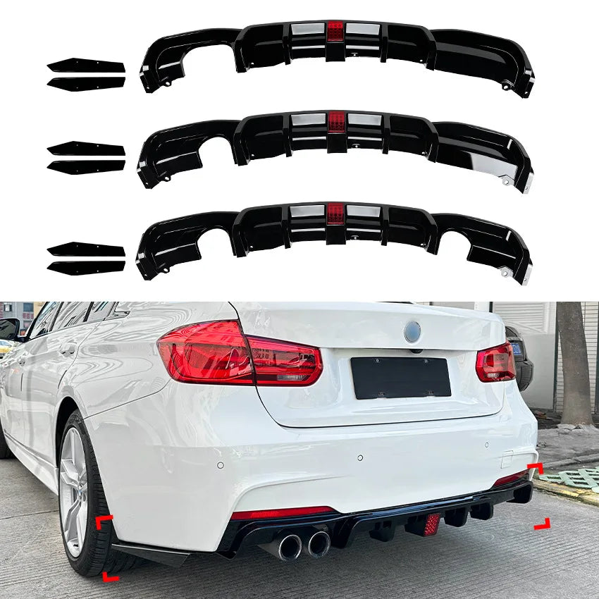 Kit Carrosserie Noir Brillant BMW Série 3 F30 2013-2019 - vue de face - Becquet Voiture