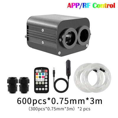 Kit Ciel Étoilé Fibre Optique pour Voiture 20W - vue de trois-quarts 2 - Becquet Voiture