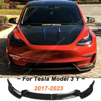 Kit Diffuseur Pare-Chocs Avant Tesla Model 3 Y 2017-2023 - vue de face - Becquet Voiture