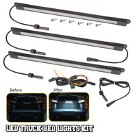 Universal Waterproof LED Truck Bed Lighting Kit - front view - Becquet Voiture