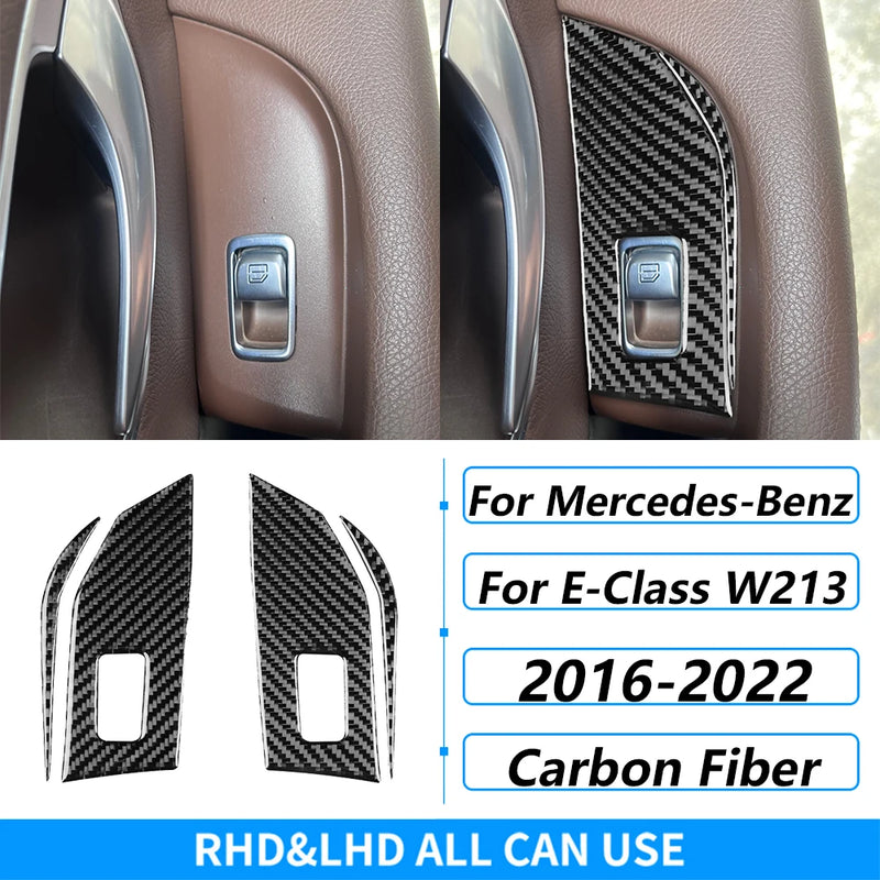 Kit Fibre Carbone Intérieur Mercedes Classe E W213 - vue arrière 4 - Becquet Voiture