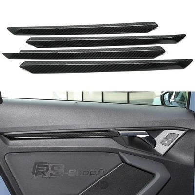 Kit Inserts Intérieur Carbone Réel Audi A3 S3 RS3 8Y - vue de profil - Becquet Voiture