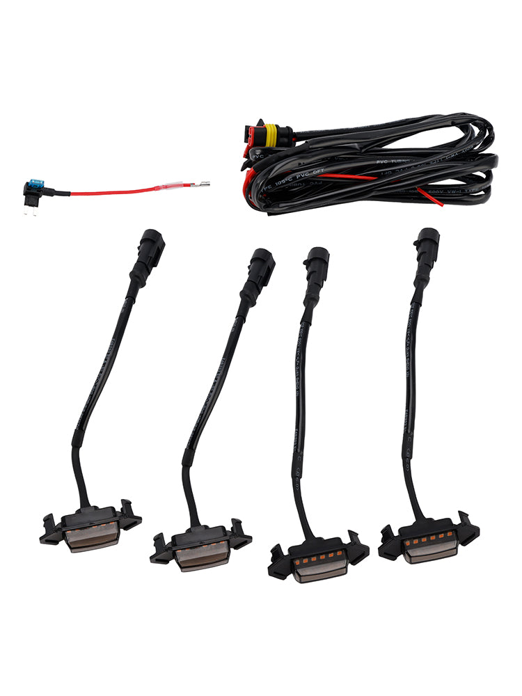 Kit LED Calandre Lentille Fumée Ambre Toyota Tacoma 2016-2023 - vue de profil 2 - Becquet Voiture