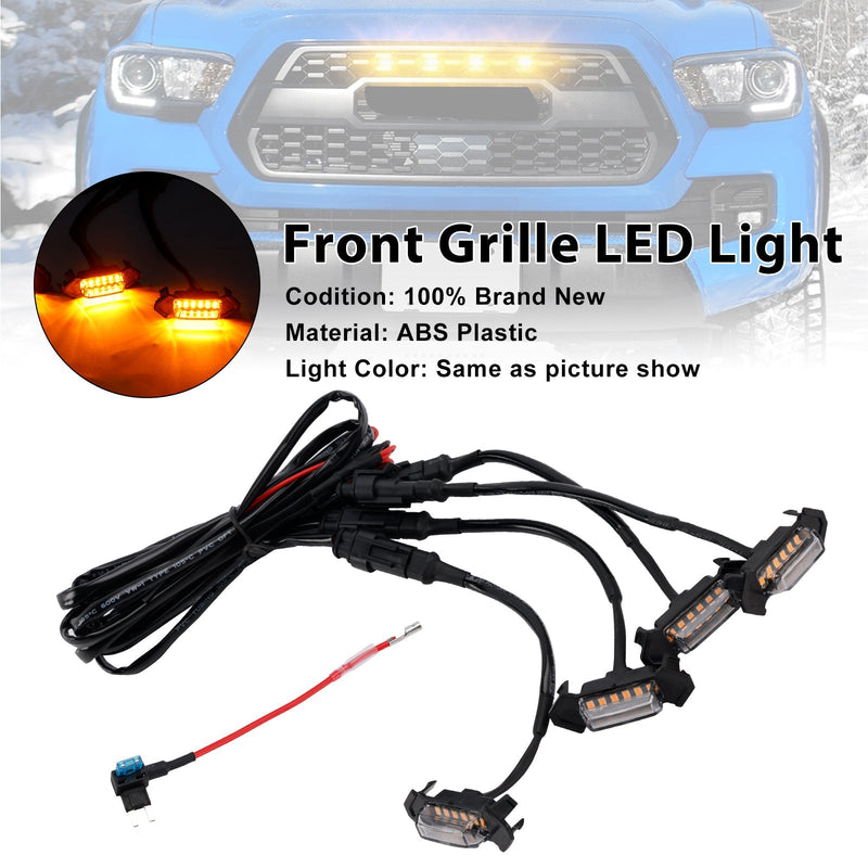 Kit LED Calandre Toyota Tacoma 2016-2023 Lentille Transparente Ambre - installé sur véhicule - Becquet Voiture