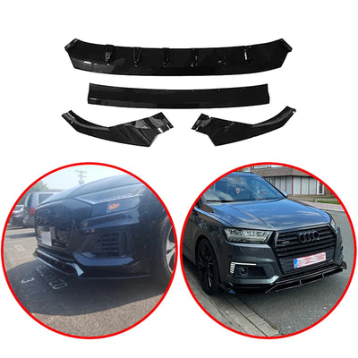 Kit Lèvre Avant Audi Q8 2018+ (4 Pièces) - vue de face - Becquet Voiture